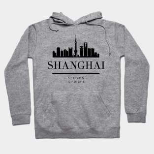 SHANGHAI CHINA BLACK SILHOUETTE SKYLINE ART Hoodie